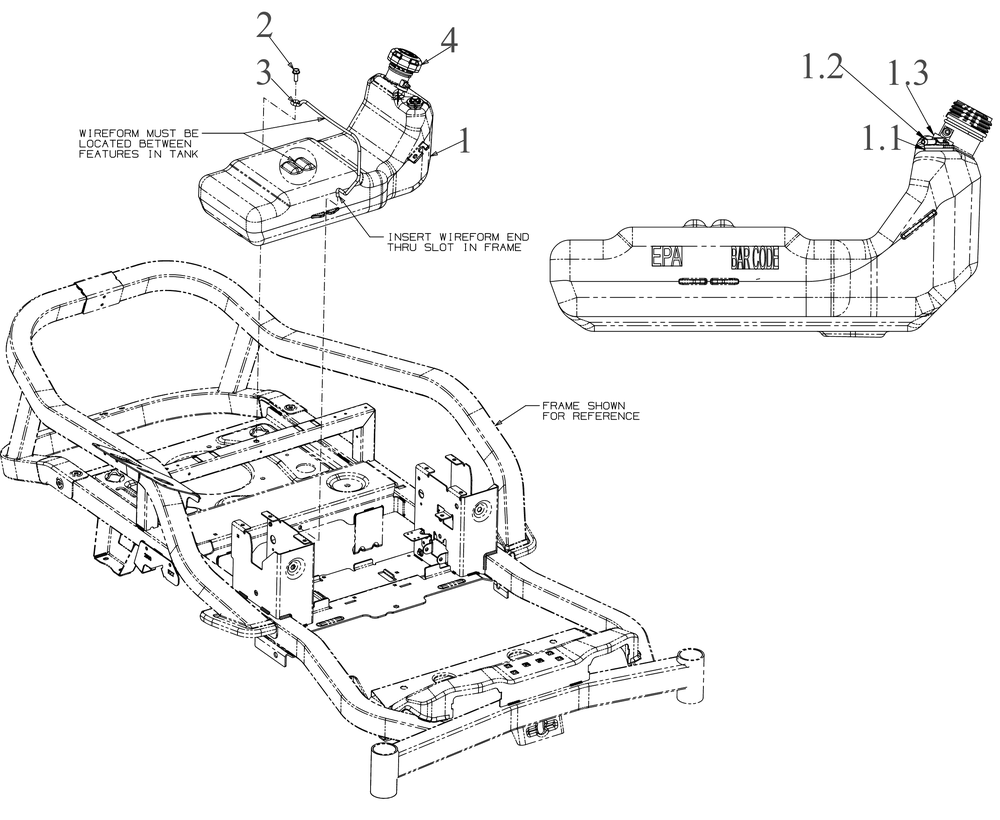 Fuel Tank 2 Diagram and Parts List for ZT1-54KH (17CM010)(2022) Cub Cadet Lawn Tractor